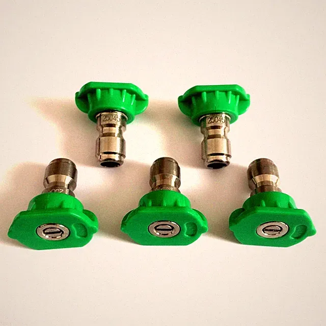 5 Pcs Pressure Washer 25 Degree Green Nozzle Spray Tip 4500PSI