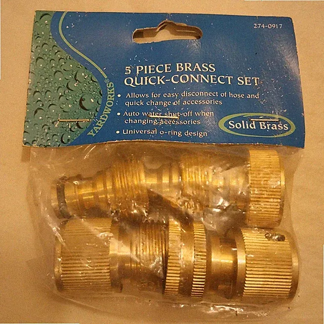 5 Piece Pressure Washer Garden Hose Heavy Duty Solid Brass Quick Connect Set