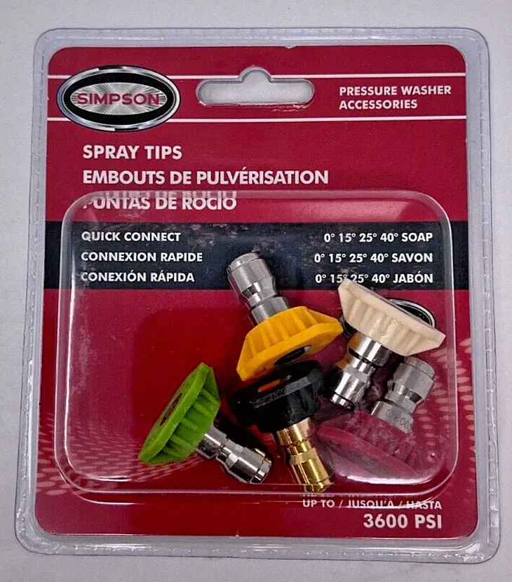 5 Simpson 80145 Spray Pressure Washer Tips Tip 3600 PSI FAST FREE SHIPPING!