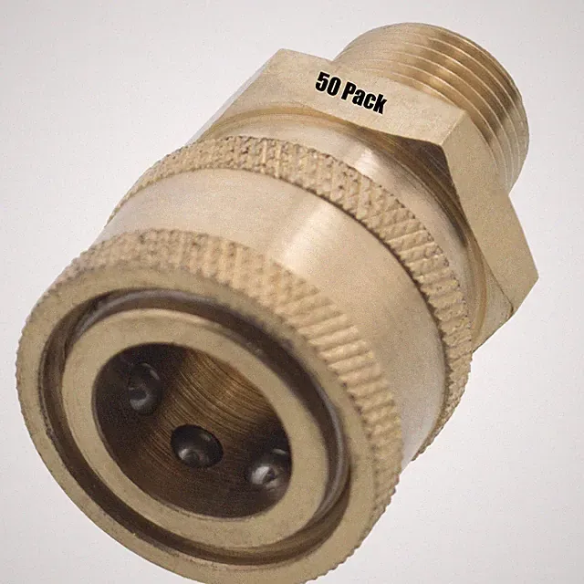 (50) 3/8" MPT Male Brass Socket Quick Connect Coupler Pressure Washer Nozzle