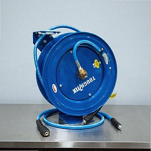 50' BluBird Retractable Pressure Washer Hose Reel Blue | 1/4" M22 14mm
