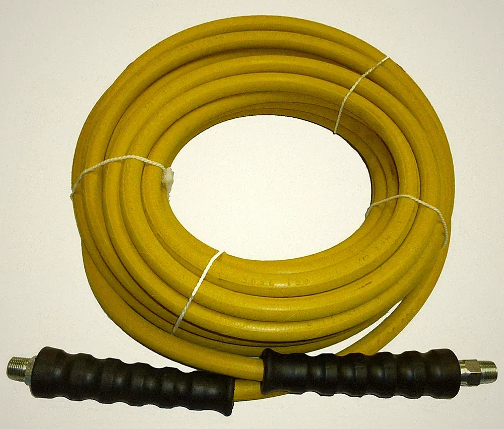 50' Foot Non-Marking Yellow Pressure Washer Hose - 4000 PSI, 50 ft Length