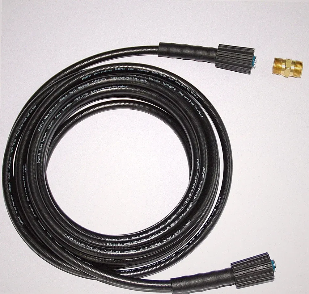 50 Ft 1/4"Replacement Power Pressure Washer Hose Sun Joe Craftsman Ryob 3000PSI
