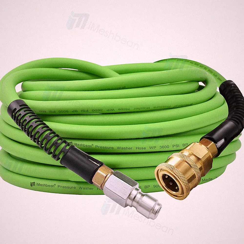 50 ft 3/8" High Pressure Washer Hose Work 36000psi Green Extension Replacement