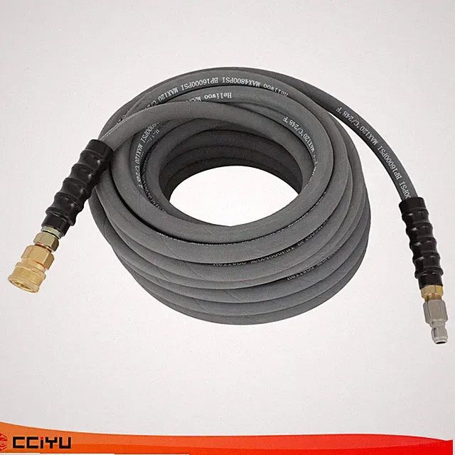 ✅50 ft 4000psi foot 3/8" Gray Pressure Washer Hose With Couplers