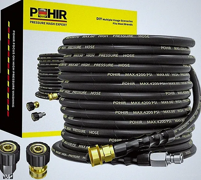 50 ft 4200 PSI Pressure Washer Hose with 3/8 Inch Quick Connect