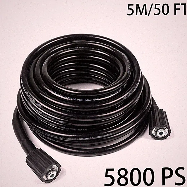 50 FT High Pressure Washer Hose+Water gun+rotating nozzle