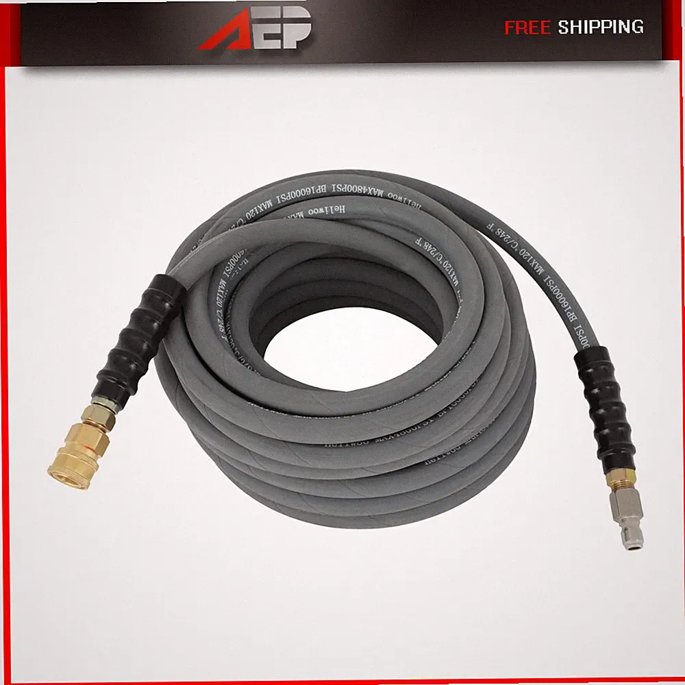50 ft Non-Marking Pressure Washer Hose - 4000 PSI 50 ft. Length 50' Gray