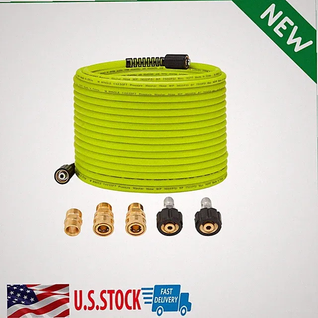 50 FT Pressure Washer Hose 1/4" Replacement Power Wash Hose with Quick Connect