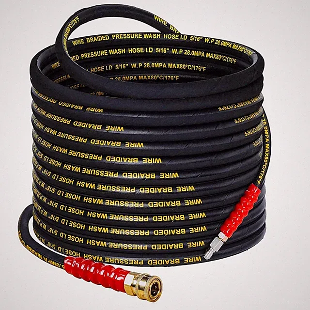 50 FT Pressure Washer Hose 4000 PSI 3/8 Quick Connect Kink Resistant Power Washe