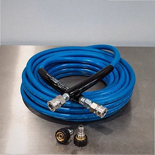 50' Kobrajet Pressure Washer Hose Blue | MTM Pro Kit 17 with Quick Connects