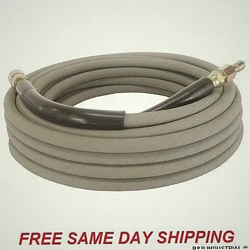 50' Pressure Washer Hose Non-Marking - 4000 PSI, 50 ft Length W/ QC Industrial