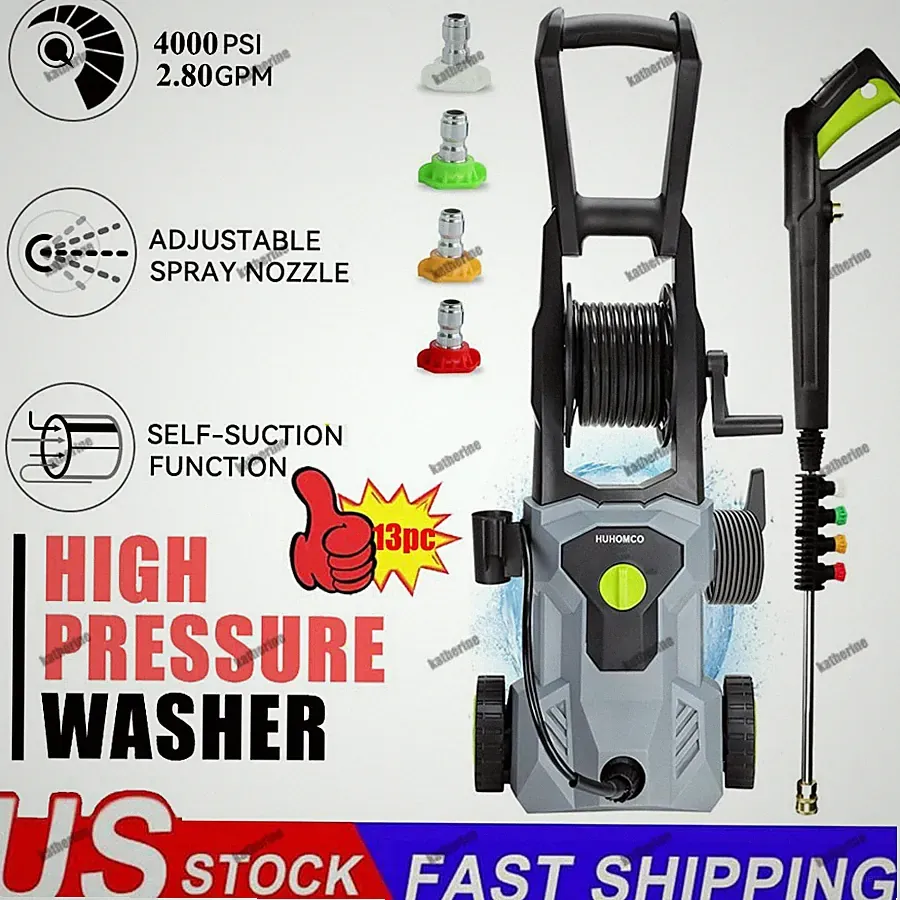 5000 PSI 2.80GPM High Pressure Power Washer Portable Electric Cleaner Machine