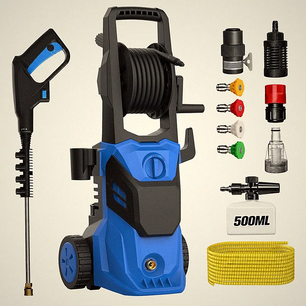 5000 PSI 3.0 GPM 110V Cold Water Corded Electric Pressure Washer with Foamer