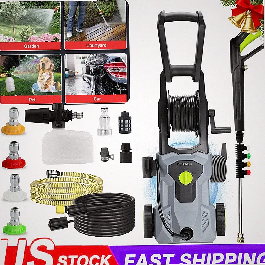 5000 PSI Electric Pressure Washer High Pressure Washer Portable Powered Washer