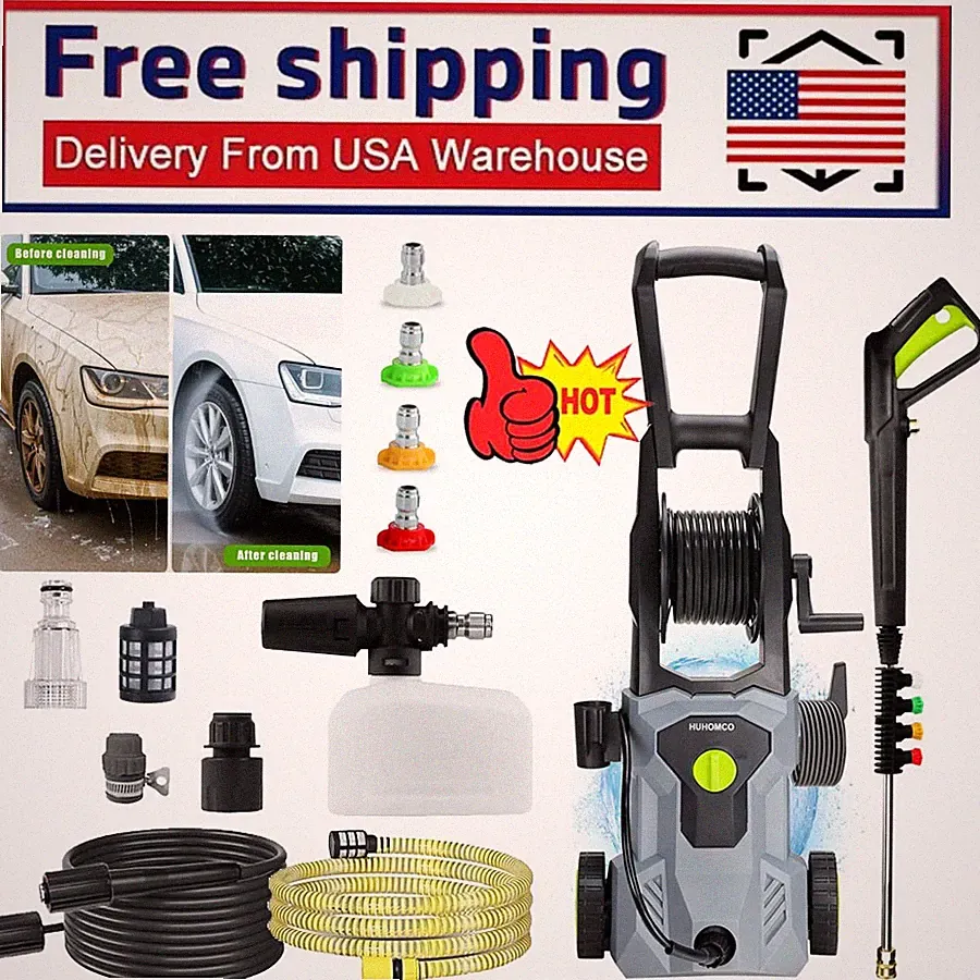 5000 PSI Electric Pressure Washer High Pressure Washer Portable Powered Washer👍