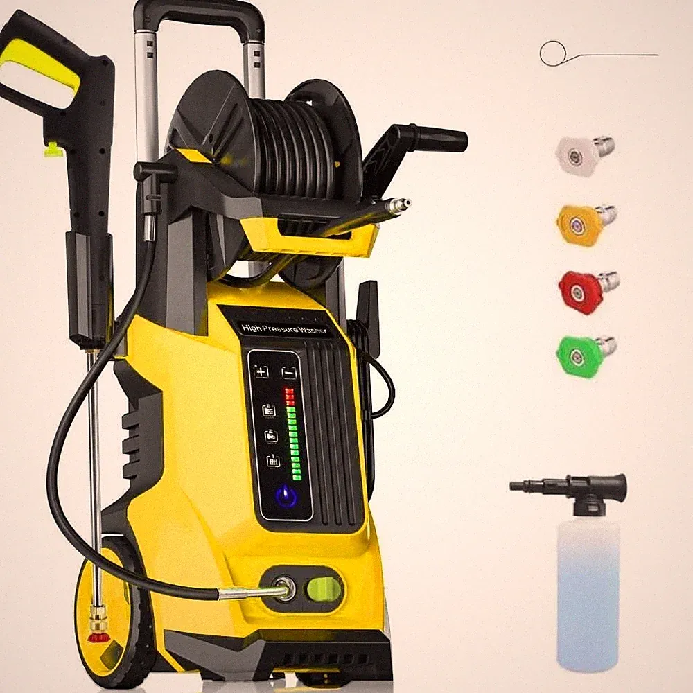 5000 PSI Max Pressure Washer with Adjustable Pressure and 5 Nozzles for Driveway