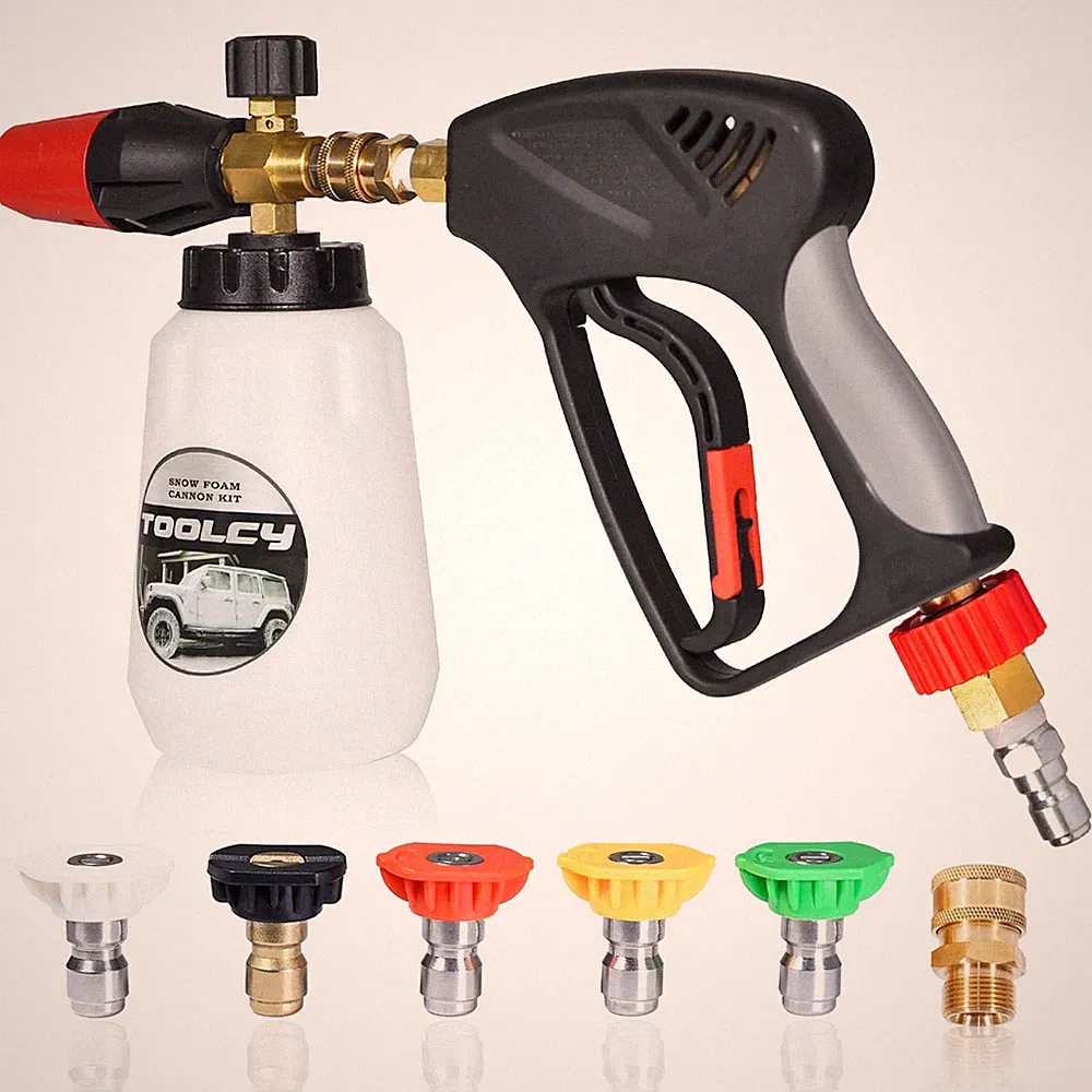 5000 PSI Pressure Washer Foam Cannon Kit 3/8" Swivel M22-14 Fittings