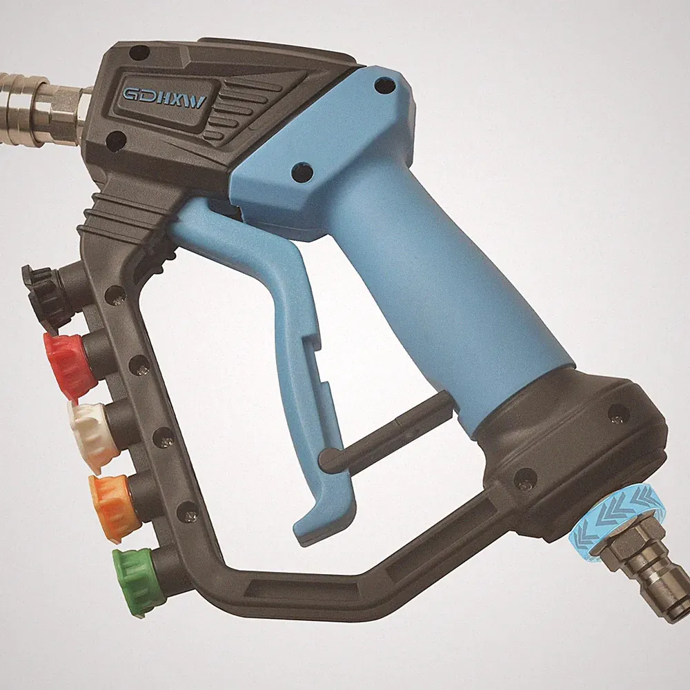 5000 PSI Pressure Washer Gun Short Swivel 5 Nozzles 1/4" Quick Connect