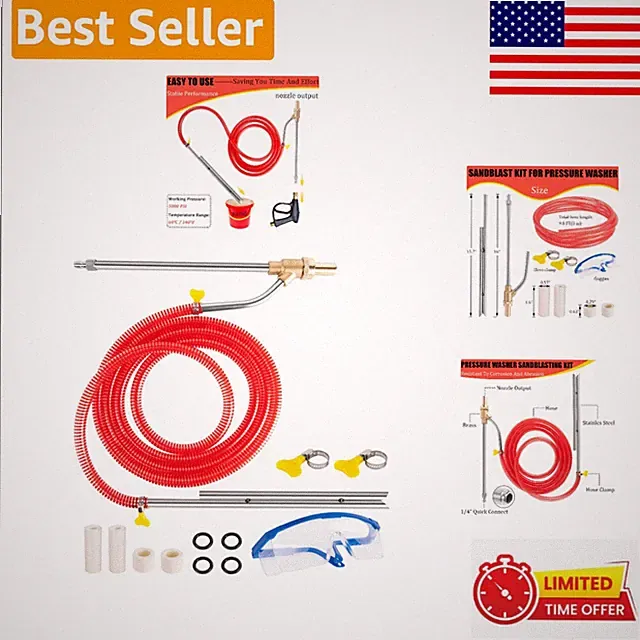5000 PSI Pressure Washer Sandblasting Kit | Efficient Wet Sandblaster Attachment