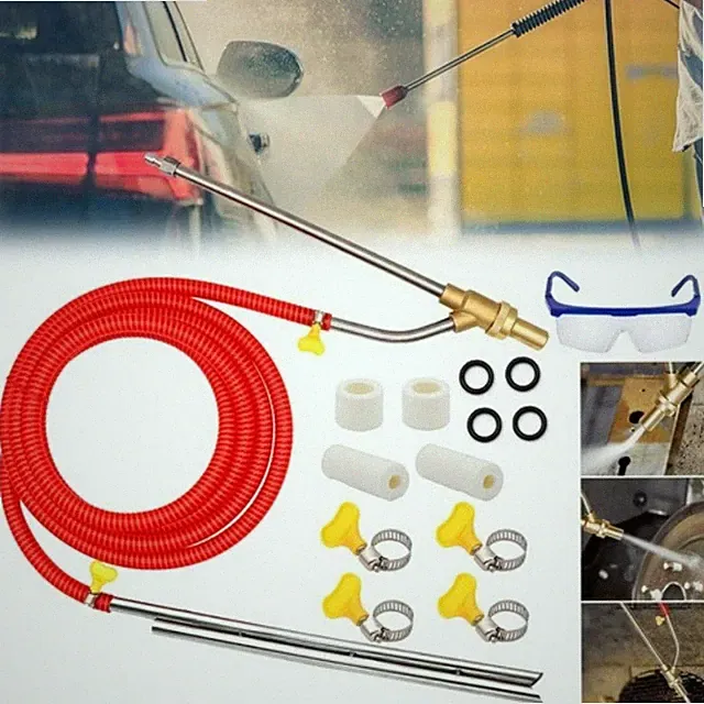 5000 PSI Pressure Washer Sandblasting Kit Wet Abrasive Sand Blaster Attachment