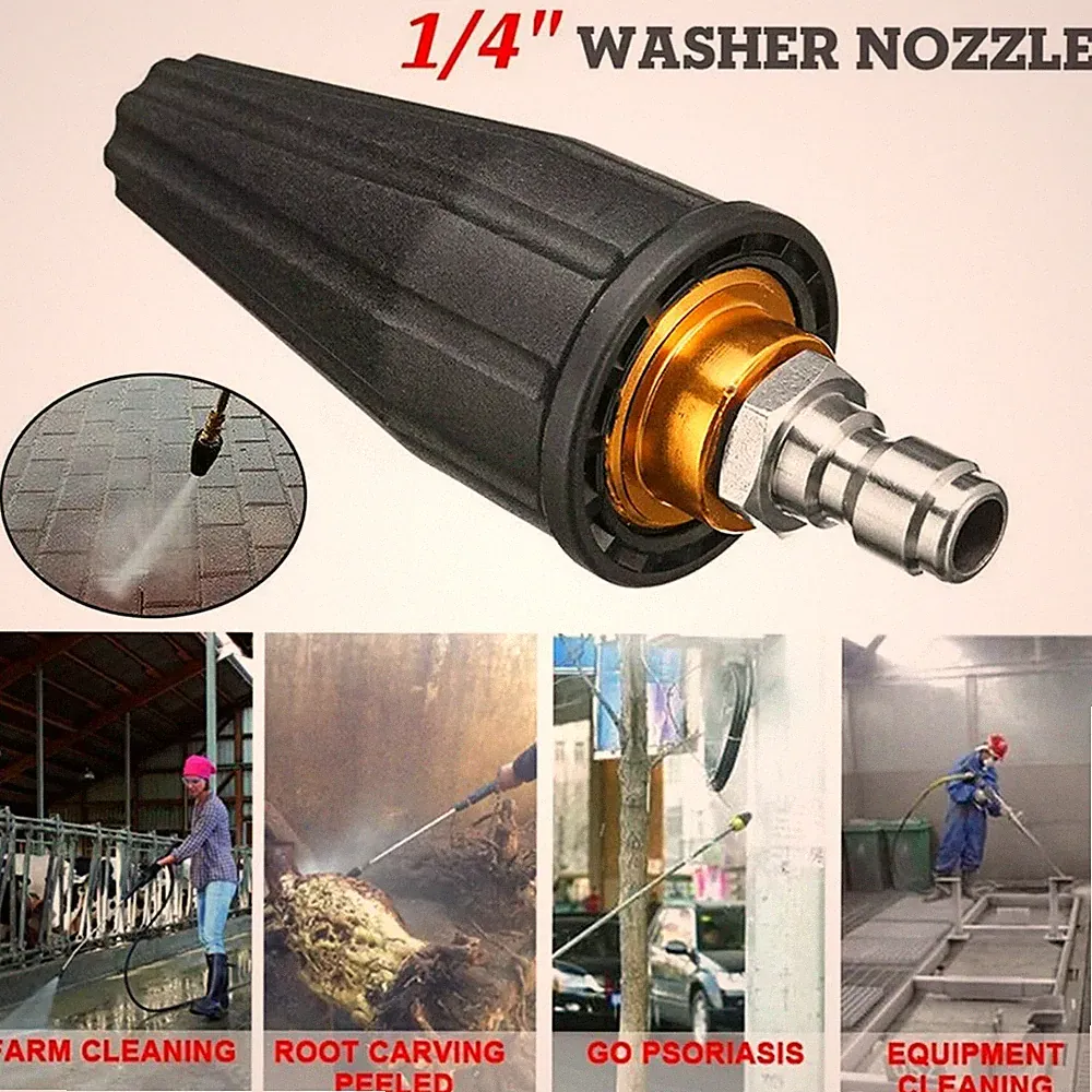5000 PSI Pressure Washer Turbo Nozzle for Hot Water 360° Rotating 4 GPM US