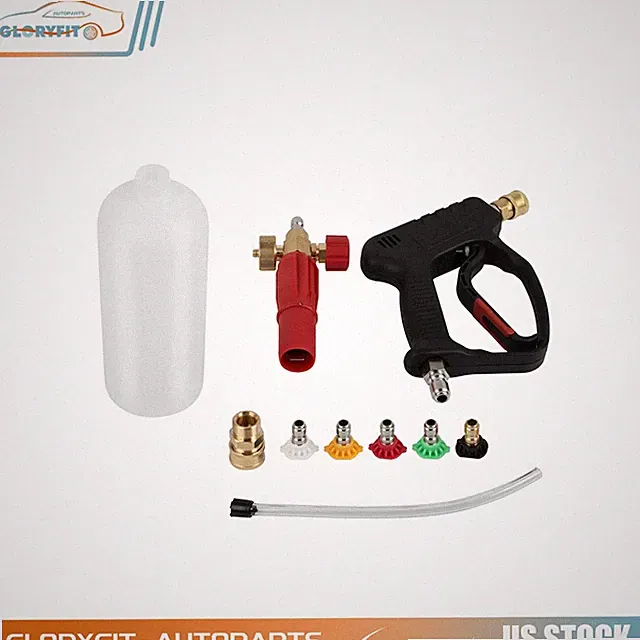 5000 PSI Short High Pressure Washer Gun w/Foam Cannon Gun Kit for Car Washing