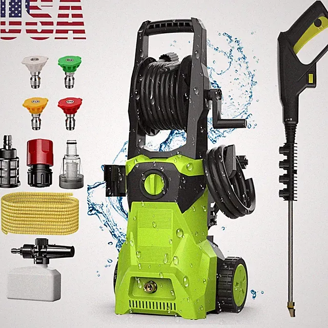 5000PSI 3.2GPM Electric Pressure Washer 52.5FT Hose 4 Nozzles Car Patio Driveway