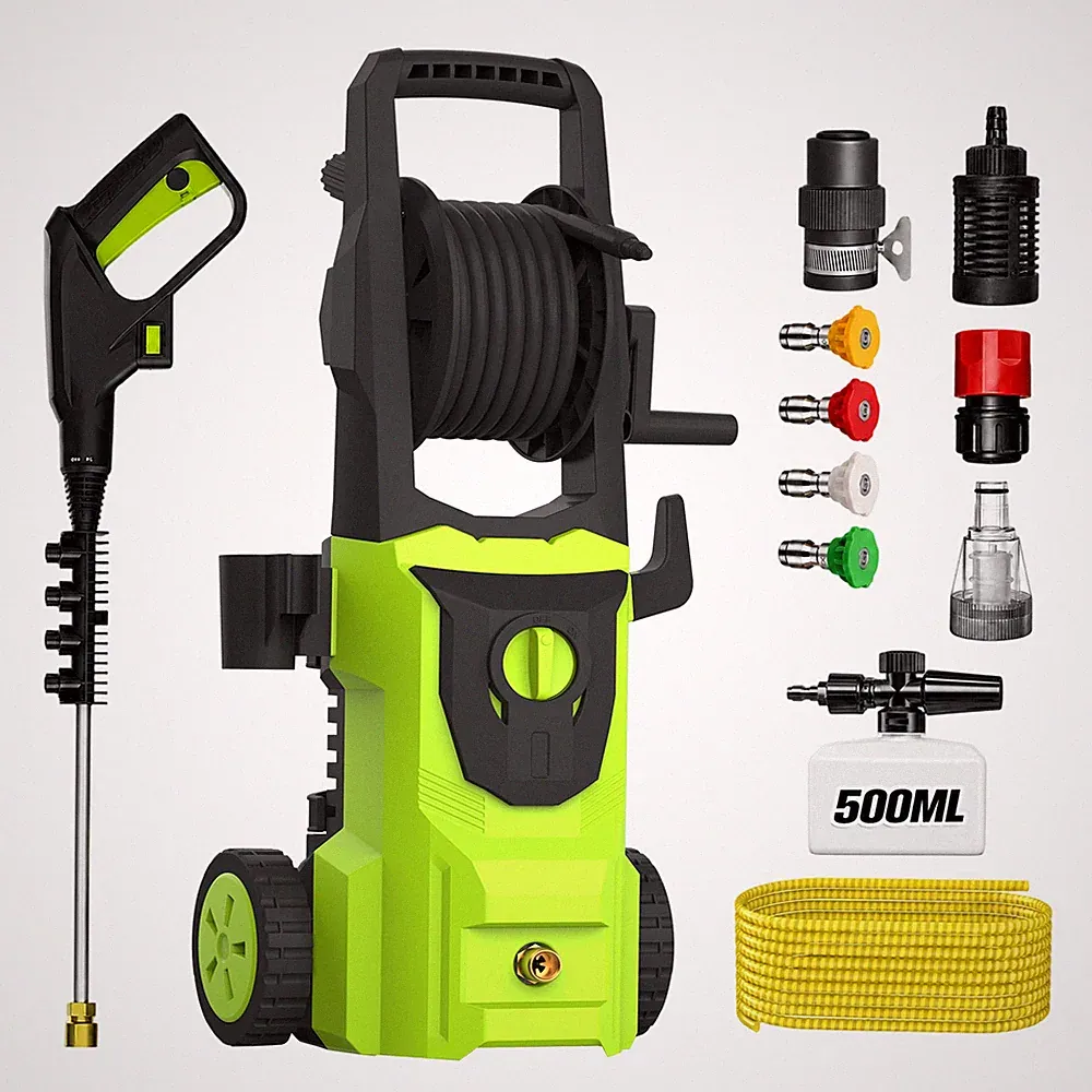 5000PSI Electric Pressure Washer, 32.8FT 1.59GPM Pressure Cleaner with 4 Nozzles