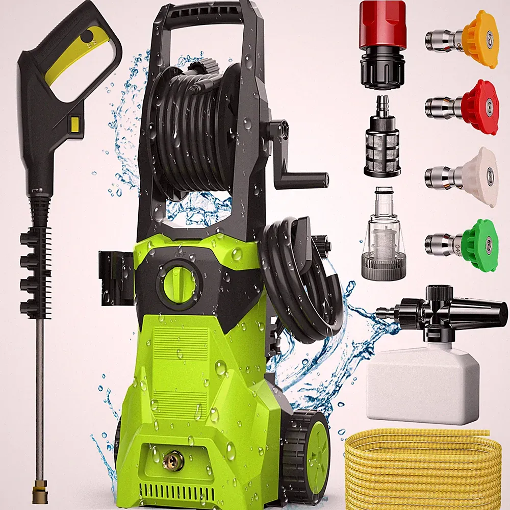 5000PSI Electric Pressure Washer, 52.5 FT 3.2GPM Pressure Cleaner with 4 Nozzles