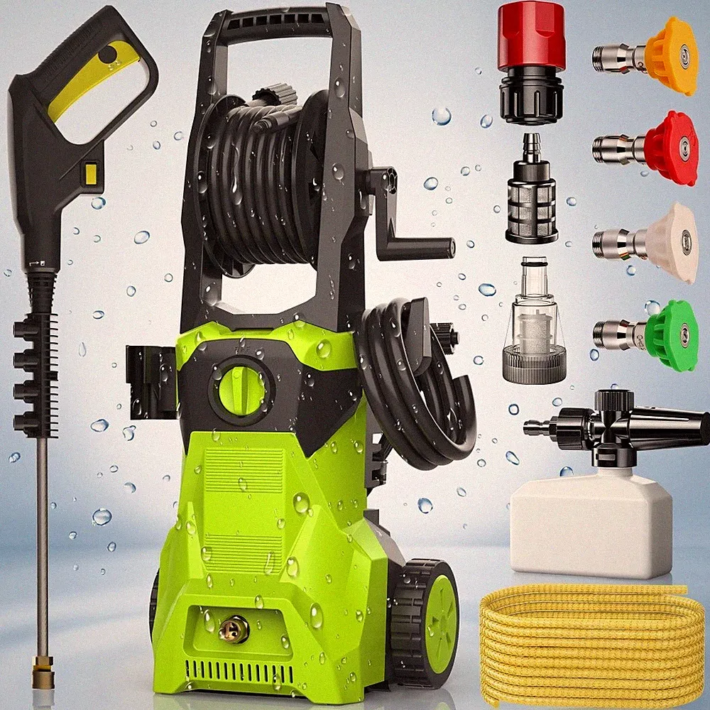 5000PSI Electric Pressure Washer Max 3.2GPM Portable Power Washer with 4 Nozzles