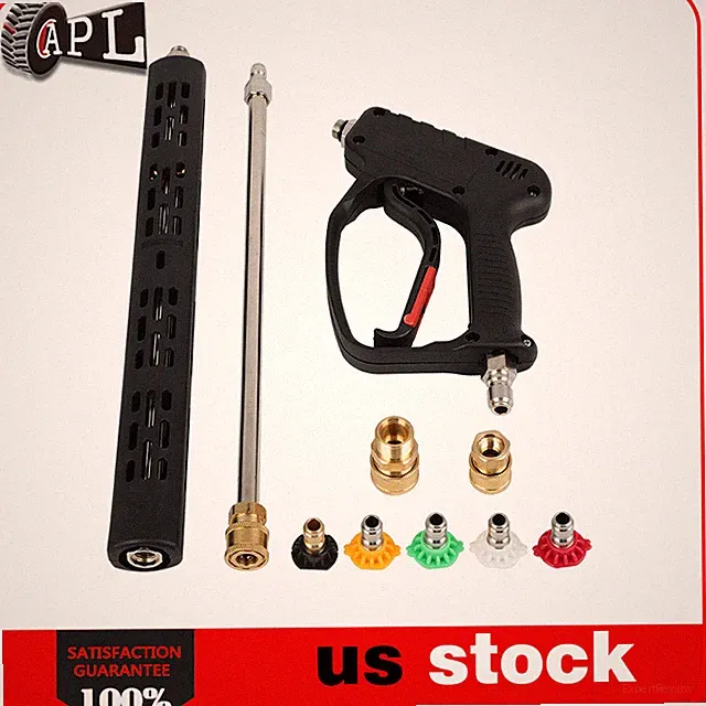 5000PSI High Pressure Power Washer Spray Gun Wand Lance Nozzle Tips Kit M22