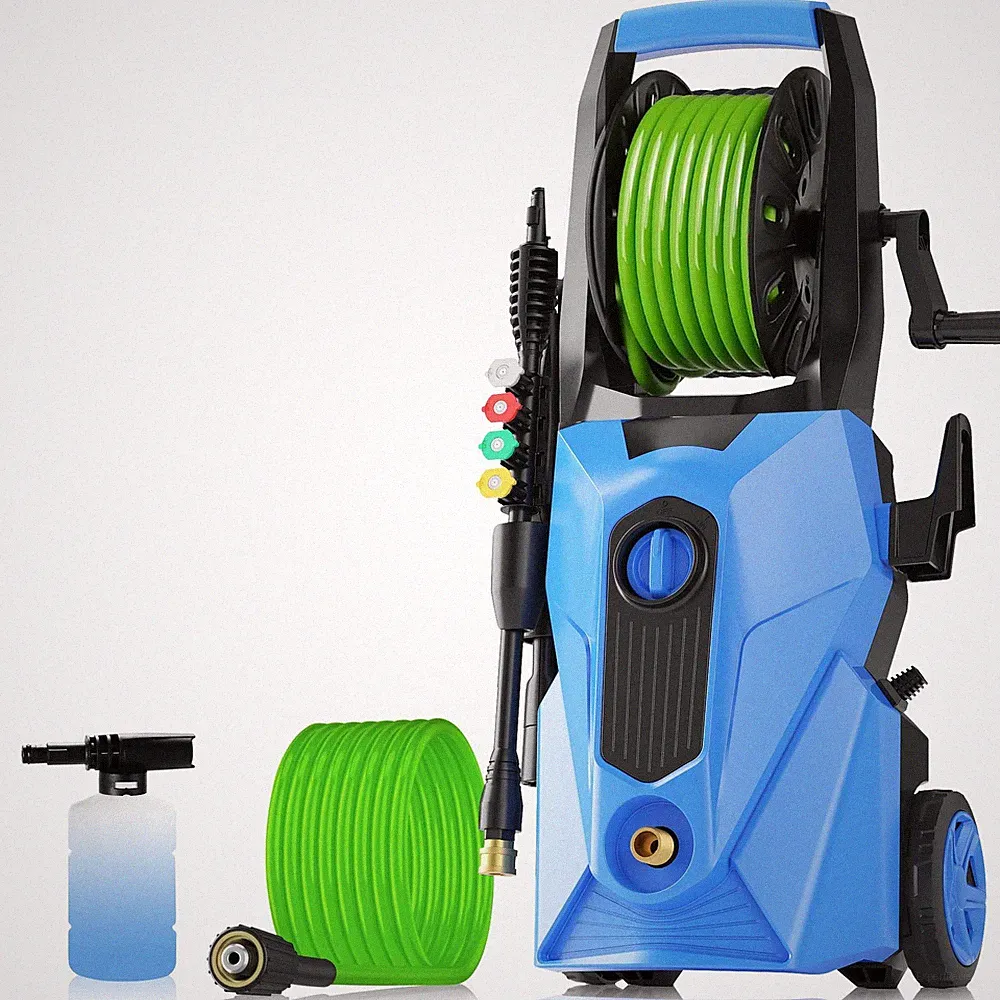 5000PSI Power Washer with 33FT Flexible Extension Pressure Washer Hose, 4 Noz...