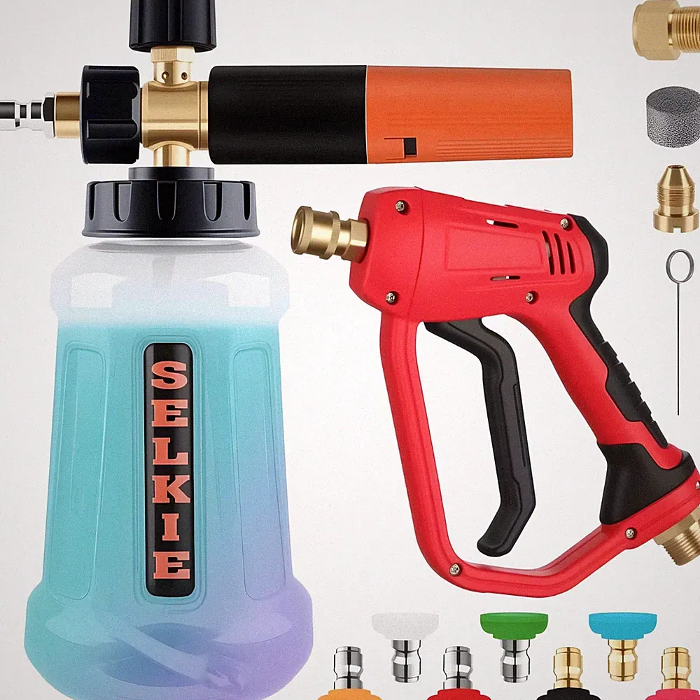 5000PSI Pressure Washer Gun with Foam Cannon, Pressure Washer Sprayer Gun wit...