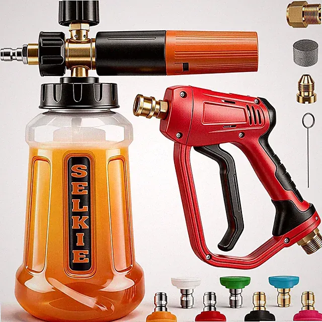 5000PSI Pressure Washer Gun with Foam Cannon, Pressure Washer Sprayer Gun with D