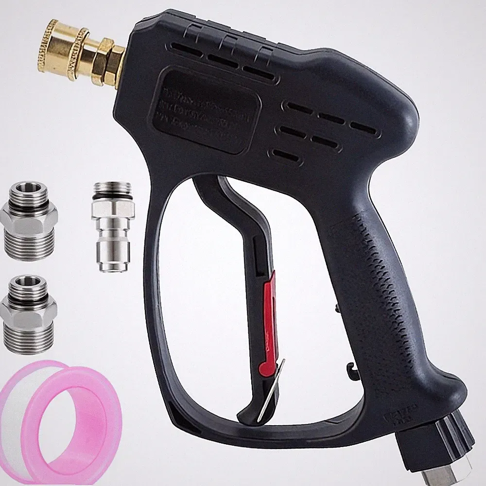 5000PSI Short High Pressure Washer Gun Car Wash w/ Swivel Water Handle 3/8" Male