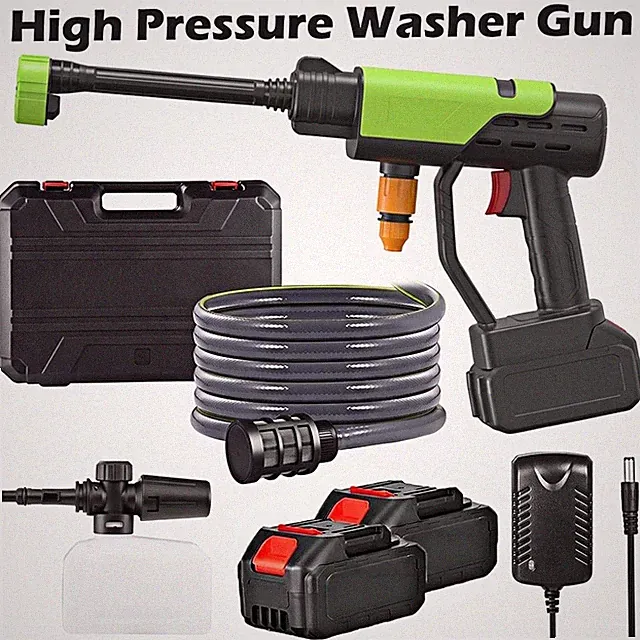 50Bar Cordless Electric High Pressure Water Spray Car Gun Portable Washer 725PSI