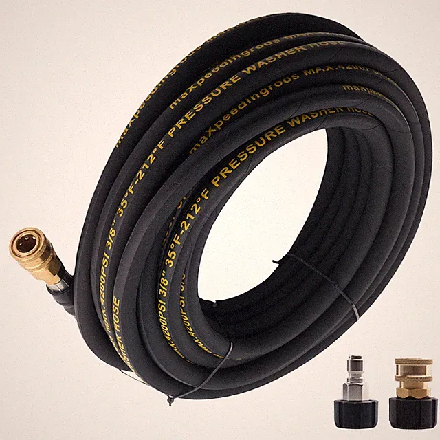 50ft 3/8" Pressure Washer Hose 4200PSI w/ M22-14mm to 3/8" Quick Connect Fitting