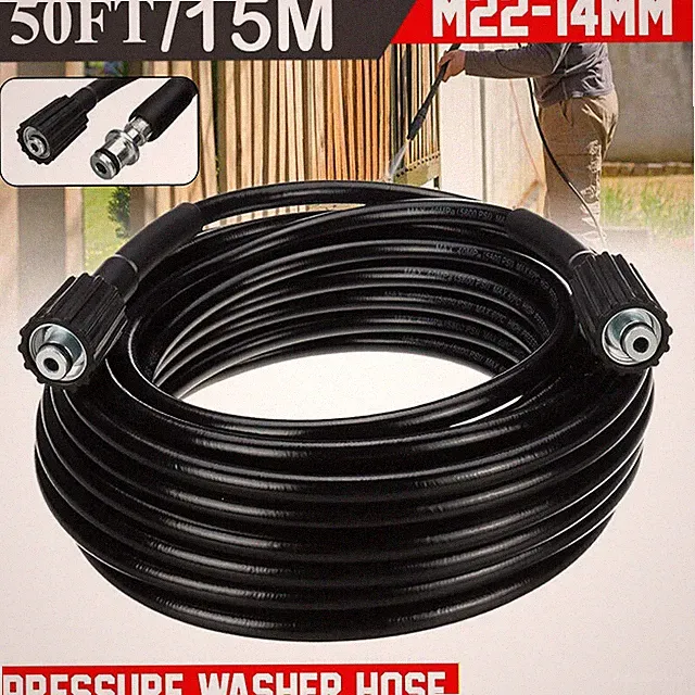 50FT 5800PSI Replacement High Pressure Power Washer Hose -1/4" Quick Connect US