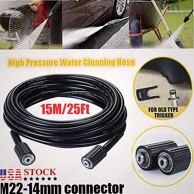 50FT 5800PSI Replacement High Pressure Power Washer Hose -1/4" Quick Connect US