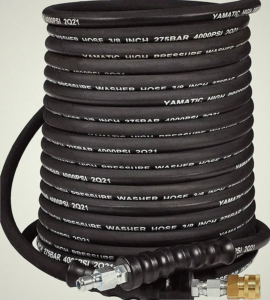 50Ft Commercial Grade 4000 Psi Pressure Washer Hose Kink Resistant Swivel Ends