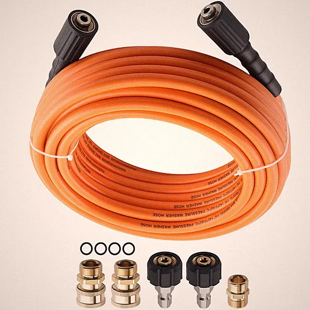 50FT High Pressure Washer Extension Hose 5800PSI w/ Coupler Kink Resistant