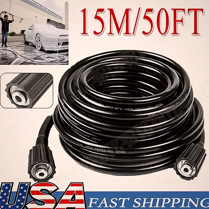 50FT High Pressure Washer Hose 5800 PSI M22-14MM Power Washer Extension Hose