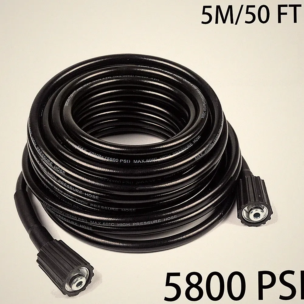 50ft High Pressure Washer Hose+turbine rotating nozzle+cleaning water gun NEW！