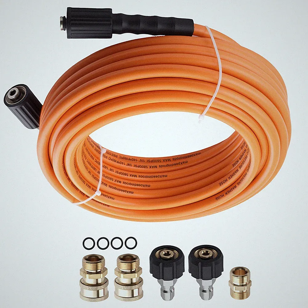 50FT High Pressure Washer Hose for Ryobi Simpson 5800PSI 3/8" Quick Connect