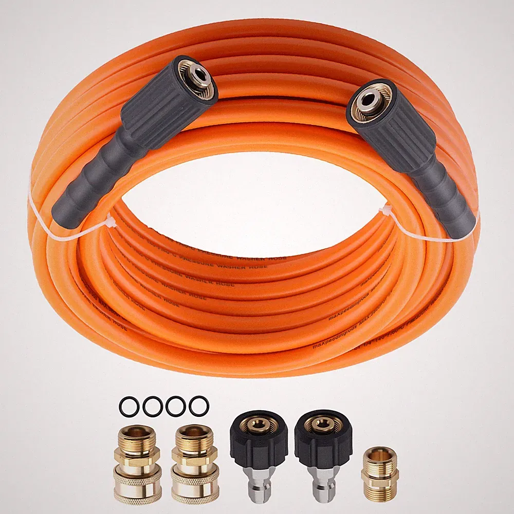 50FT Pressure Washer Extension Hose for Powerstroke Honda 5800PSI Quick Connect