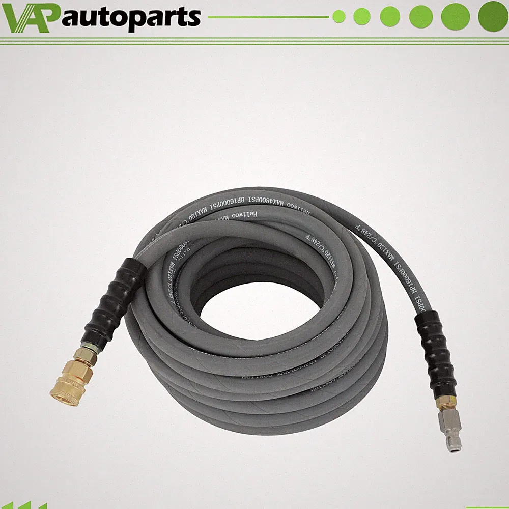 50ft Pressure Washer Hose 4000 PSI Gray With Couplers 3/8" Wholesale