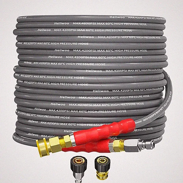 50ft Pressure Washer Hose 4200PSI, Heavy Duty Kink Resistant Extension, 1/4" Qui