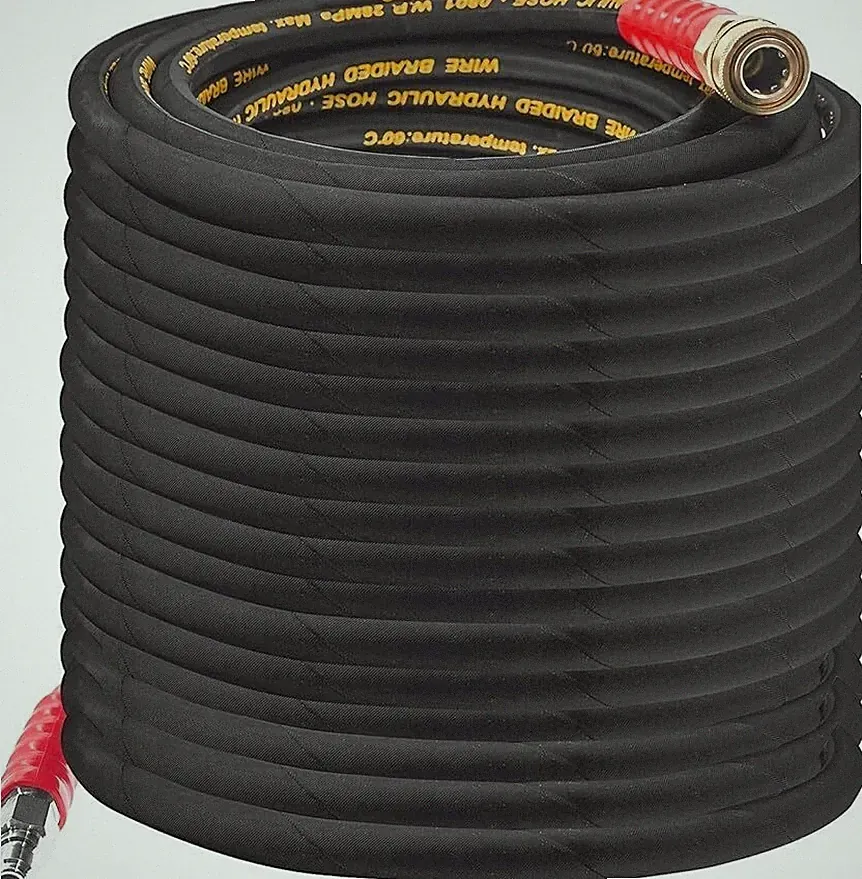 50FT Pressure Washer Hose with 3/8 Inch Quick Connect High Tensile Wire Power