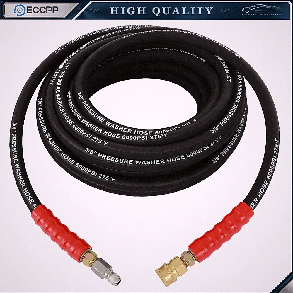 50ft x 3/8" Hot Water Pressure Power Washer Hose 6000psi Quick Connection